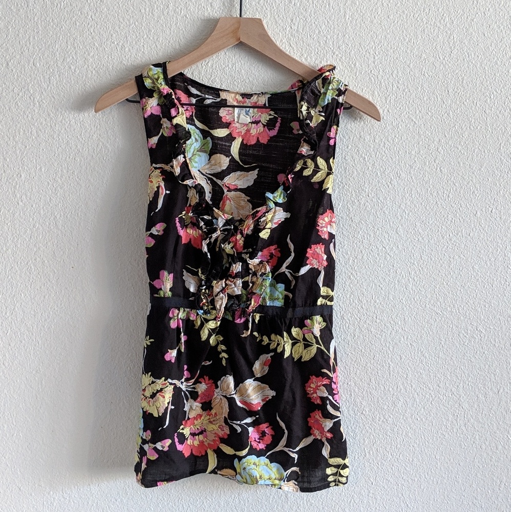 Anthropologie Floral Blouse